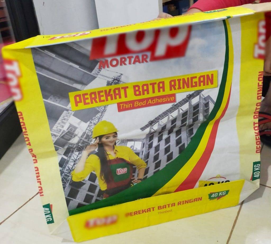 paper sack kraft, Valve Paper Sack Kuning HIjau